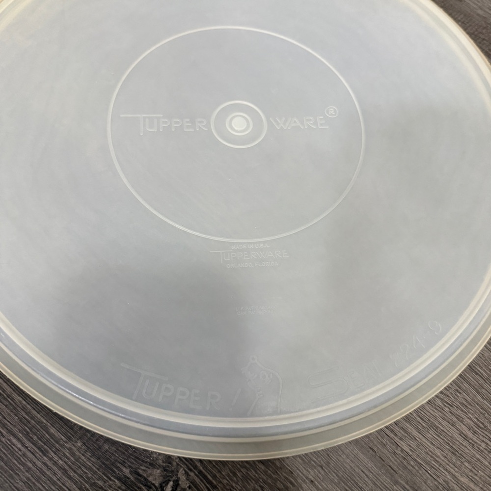 Vintage Tupperware 12" Round Veggie Carrier / Keeper - Picture 3 of 9